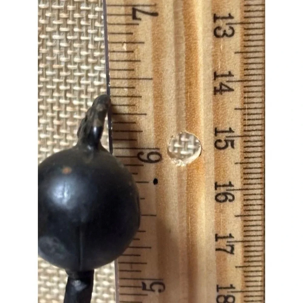 Vintage Brutalist Metal Surfer Candle Holder Stick Figure Figurine Coastal Decor